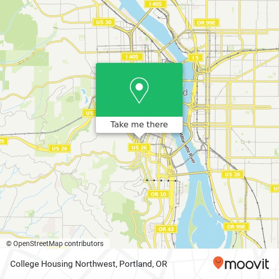 Mapa de College Housing Northwest