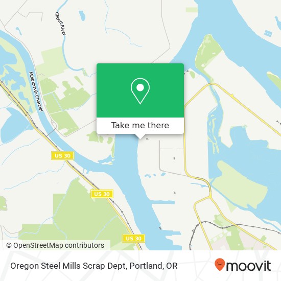 Oregon Steel Mills Scrap Dept map