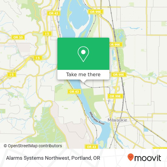Alarms Systems Northwest map