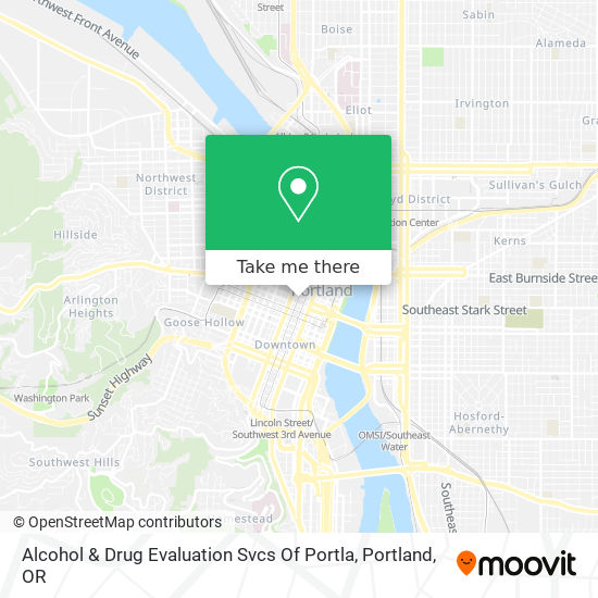 Alcohol & Drug Evaluation Svcs Of Portla map