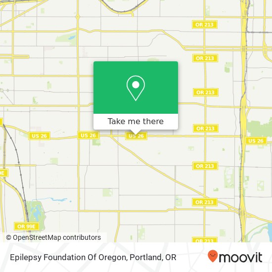 Mapa de Epilepsy Foundation Of Oregon