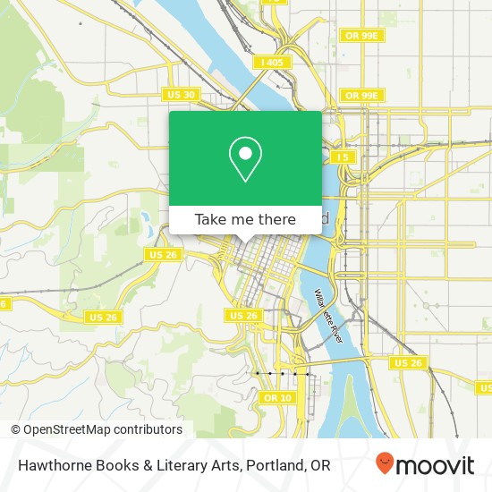 Hawthorne Books & Literary Arts map