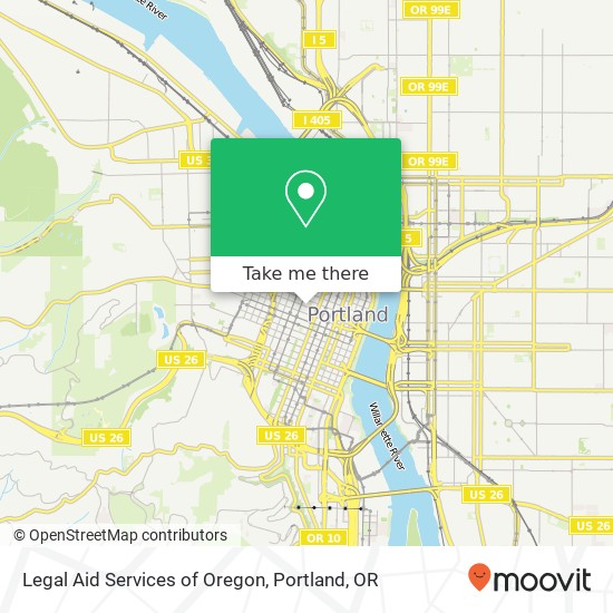 Mapa de Legal Aid Services of Oregon