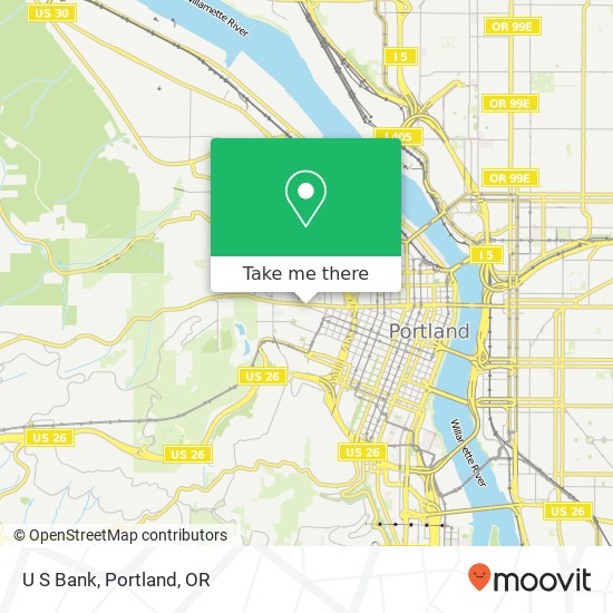 U S Bank map