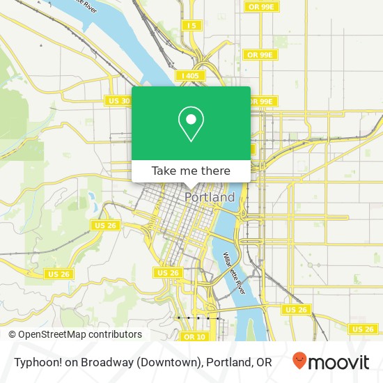 Typhoon! on Broadway (Downtown) map