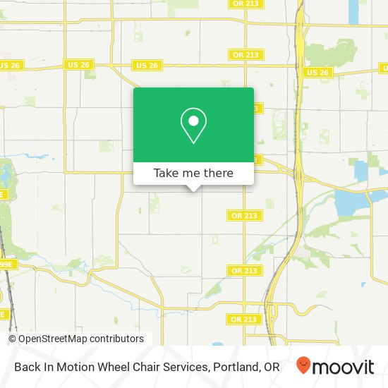 Back In Motion Wheel Chair Services map