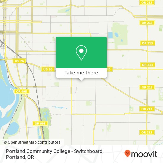 Mapa de Portland Community College - Switchboard