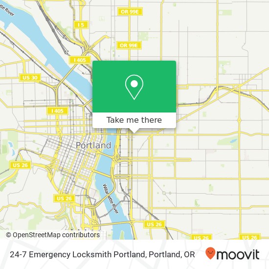 Mapa de 24-7 Emergency Locksmith Portland