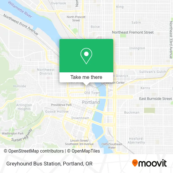Greyhound Bus Station map