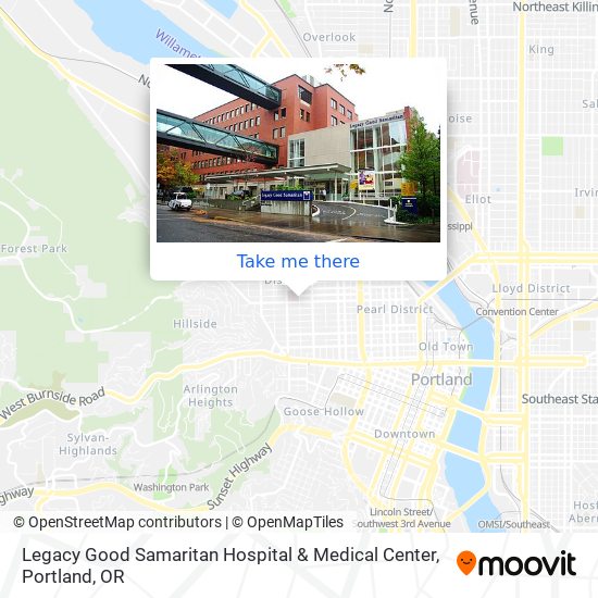 Legacy Good Samaritan Hospital & Medical Center map