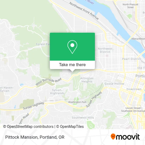 Pittock Mansion map