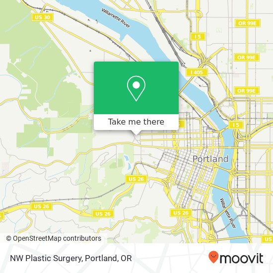 NW Plastic Surgery map