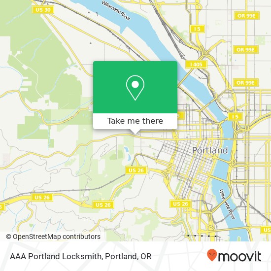 Mapa de AAA Portland Locksmith