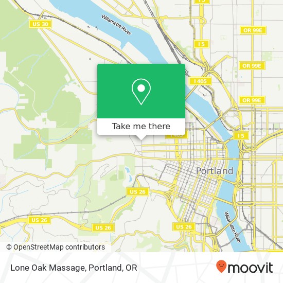 Lone Oak Massage map