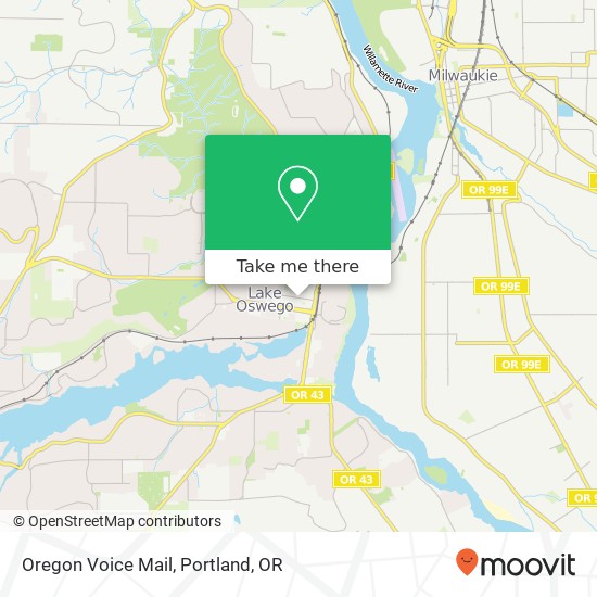 Mapa de Oregon Voice Mail