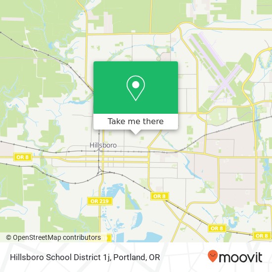 Mapa de Hillsboro School District 1j