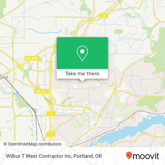 Mapa de Wilbur T West Contractor Inc