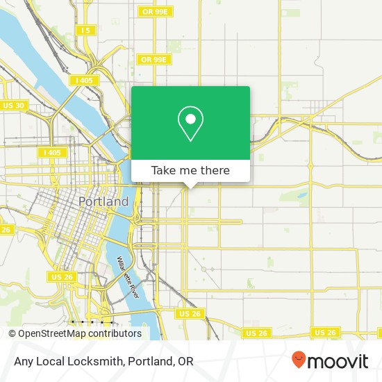 Any Local Locksmith map