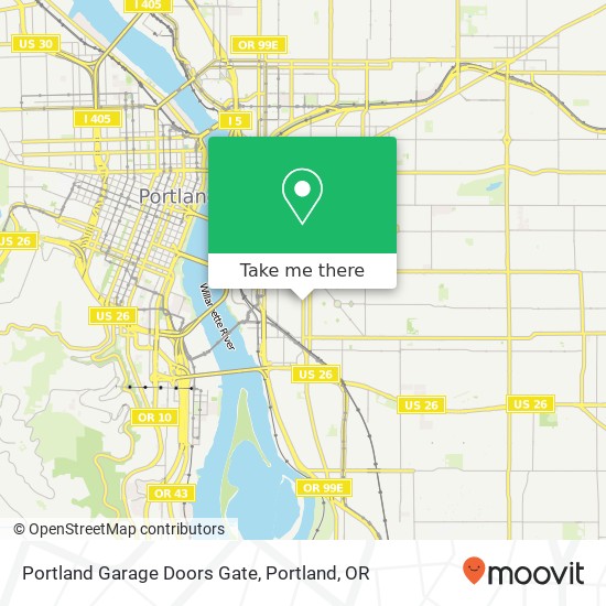 Portland Garage Doors Gate map