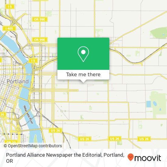 Mapa de Portland Alliance Newspaper the Editorial