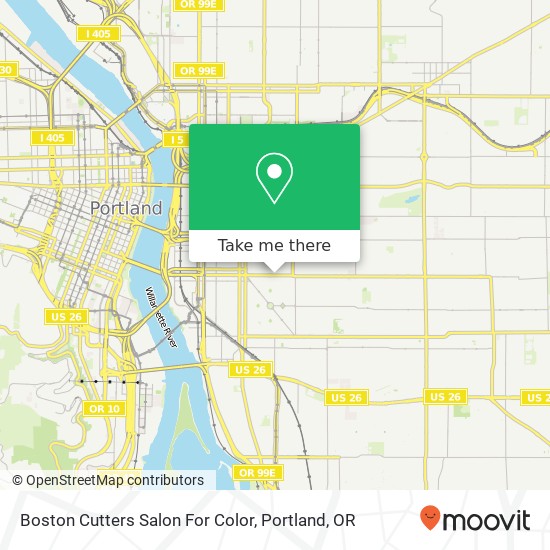 Mapa de Boston Cutters Salon For Color