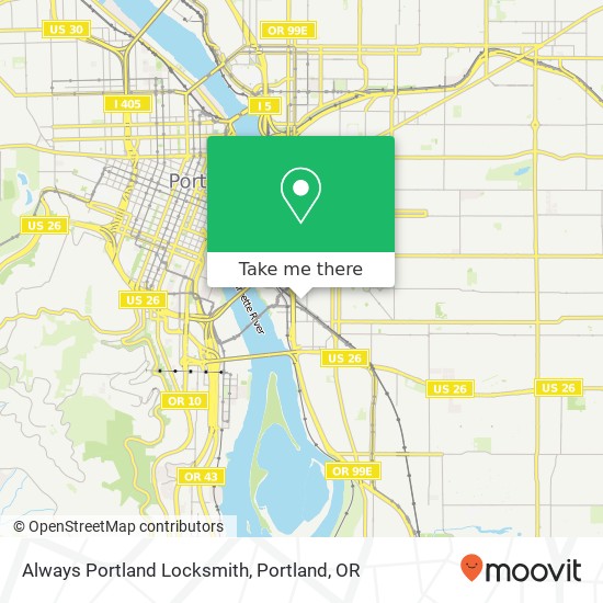 Mapa de Always Portland Locksmith