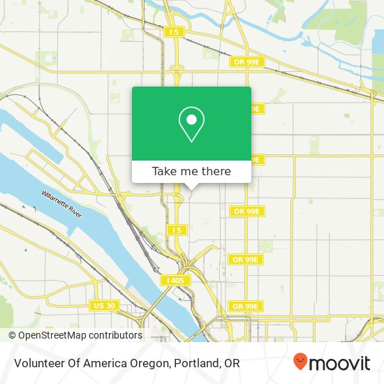 Volunteer Of America Oregon map