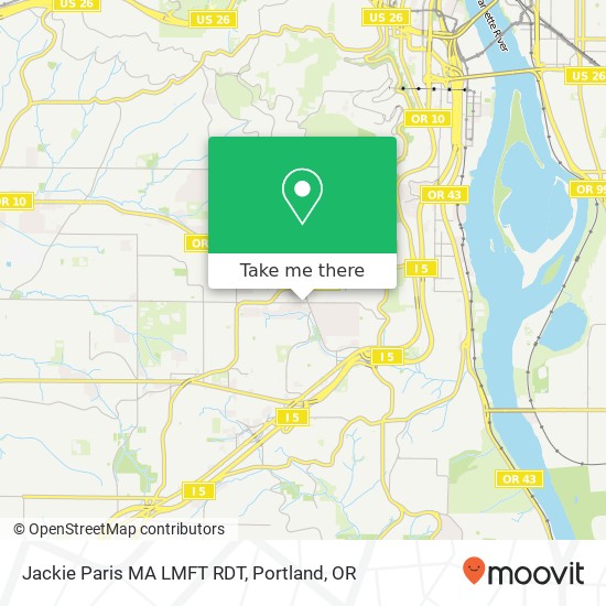 Mapa de Jackie Paris MA LMFT RDT