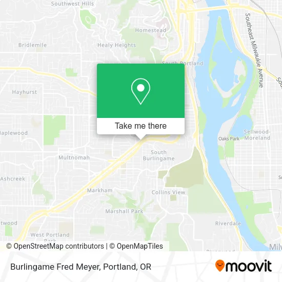 Mapa de Burlingame Fred Meyer