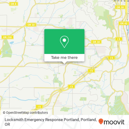 Mapa de Locksmith Emergency Response Portland