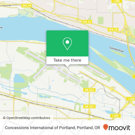 Mapa de Concessions International of Portland