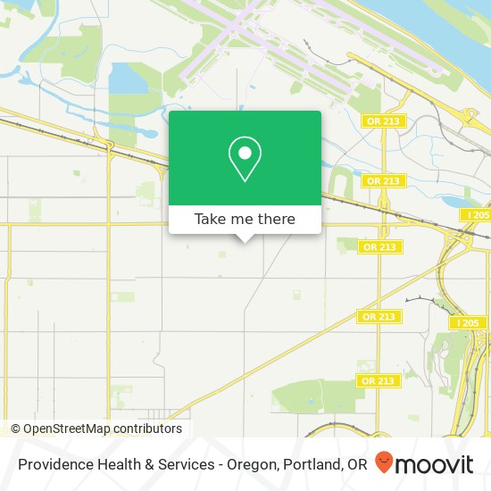 Mapa de Providence Health & Services - Oregon