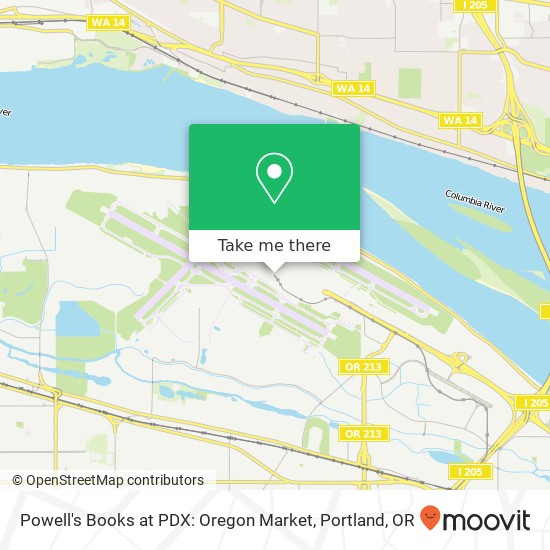 Mapa de Powell's Books at PDX: Oregon Market