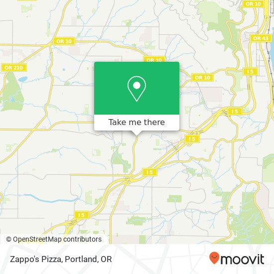 Zappo's Pizza map