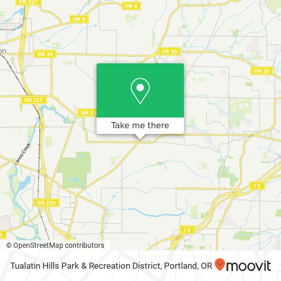 Tualatin Hills Park & Recreation District map
