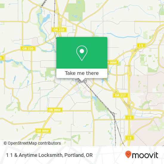 1 1 & Anytime Locksmith map