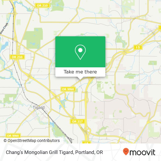 Mapa de Chang's Mongolian Grill Tigard