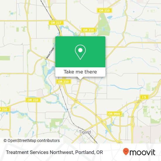 Treatment Services Northwest map