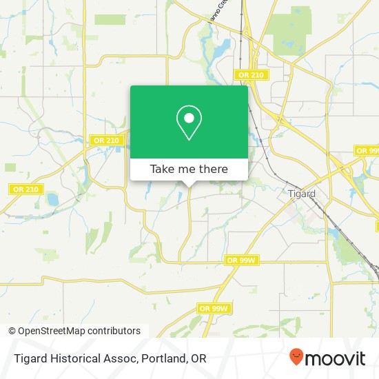 Tigard Historical Assoc map