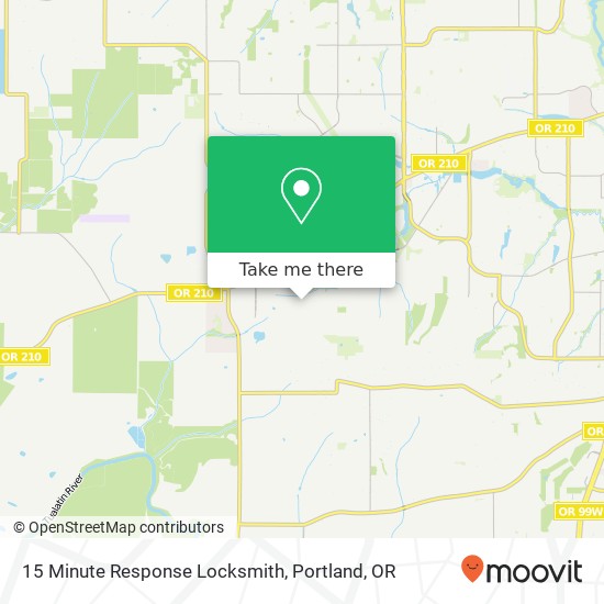 Mapa de 15 Minute Response Locksmith