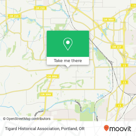 Mapa de Tigard Historical Association