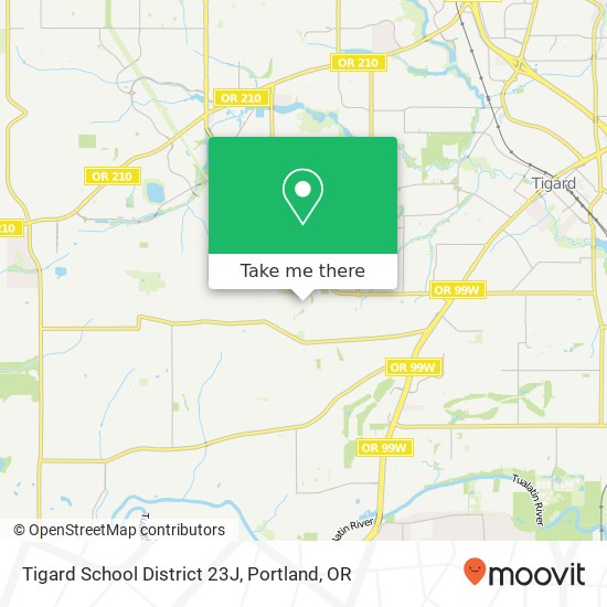 Tigard School District 23J map