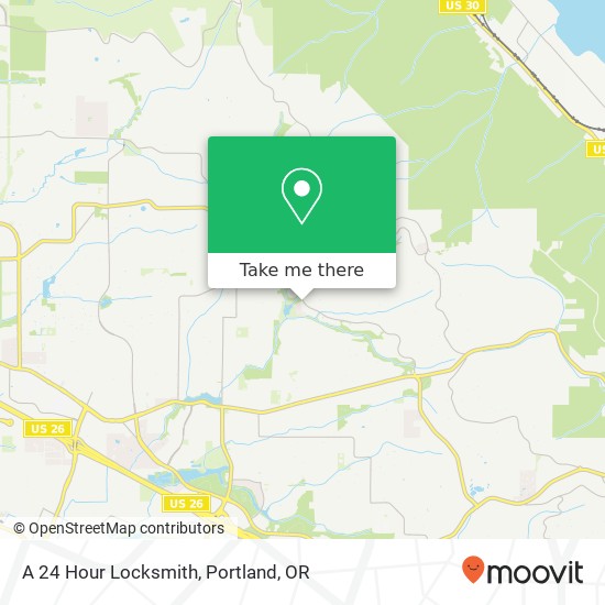 A 24 Hour Locksmith map