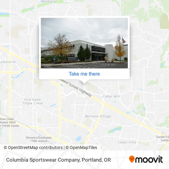 Columbia Sportswear Company map