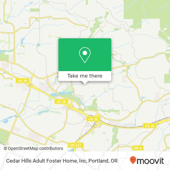 Mapa de Cedar Hills Adult Foster Home, Inc