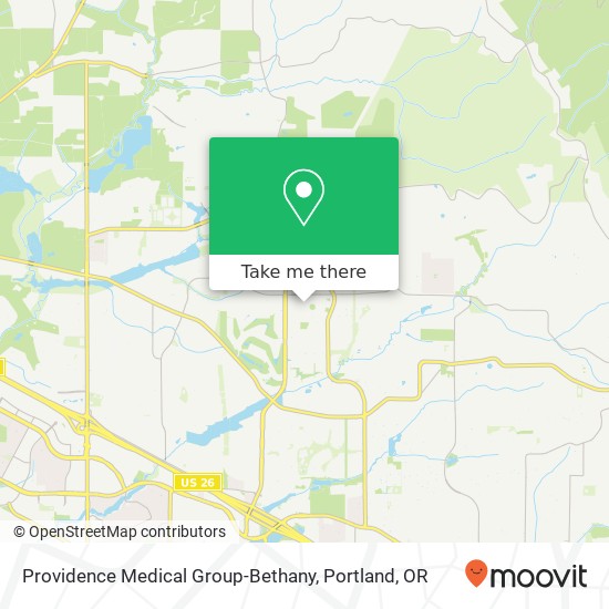 Mapa de Providence Medical Group-Bethany