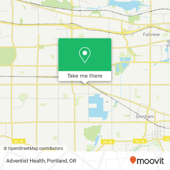 Mapa de Adventist Health