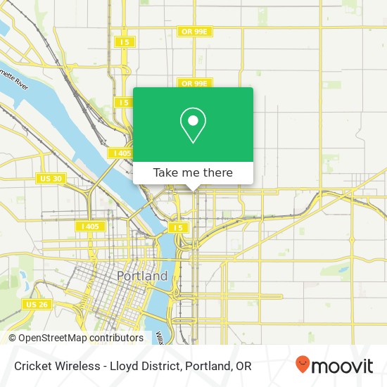 Mapa de Cricket Wireless - Lloyd District