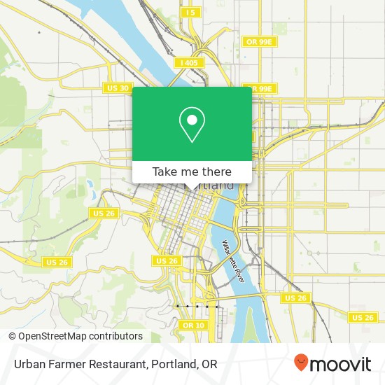 Mapa de Urban Farmer Restaurant