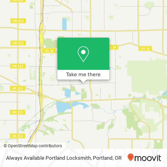 Always Available Portland Locksmith map